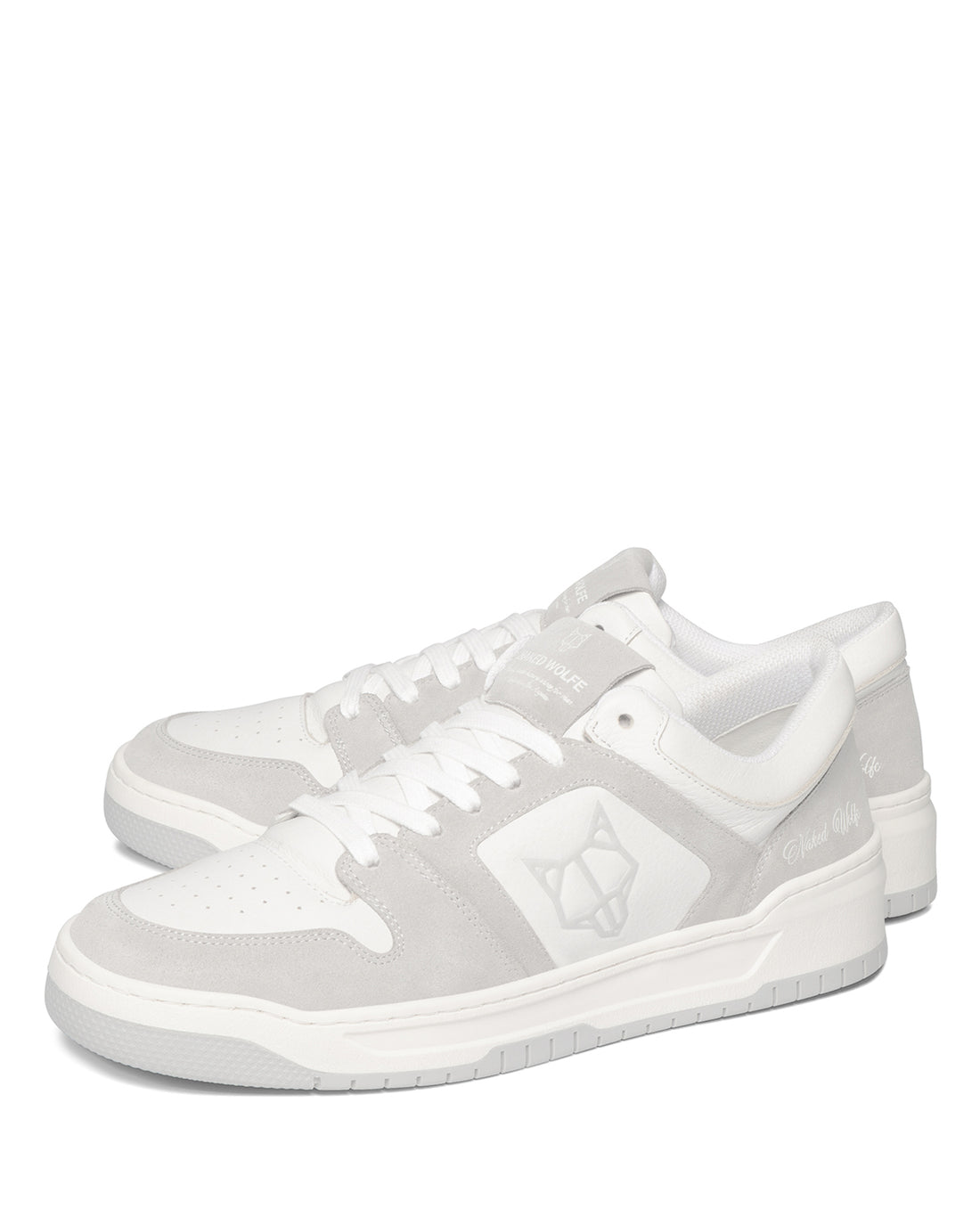 CM-01 White Leather / Grey Cow Suede Combo