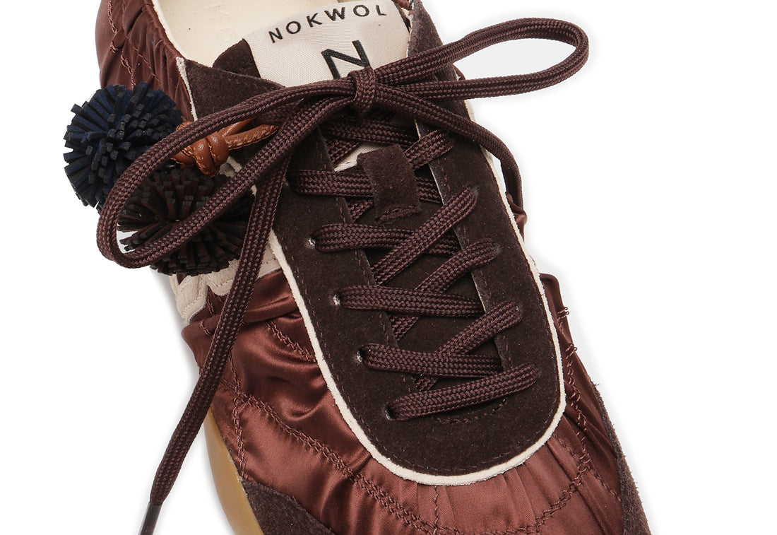 Mystic Satin Brown Suede