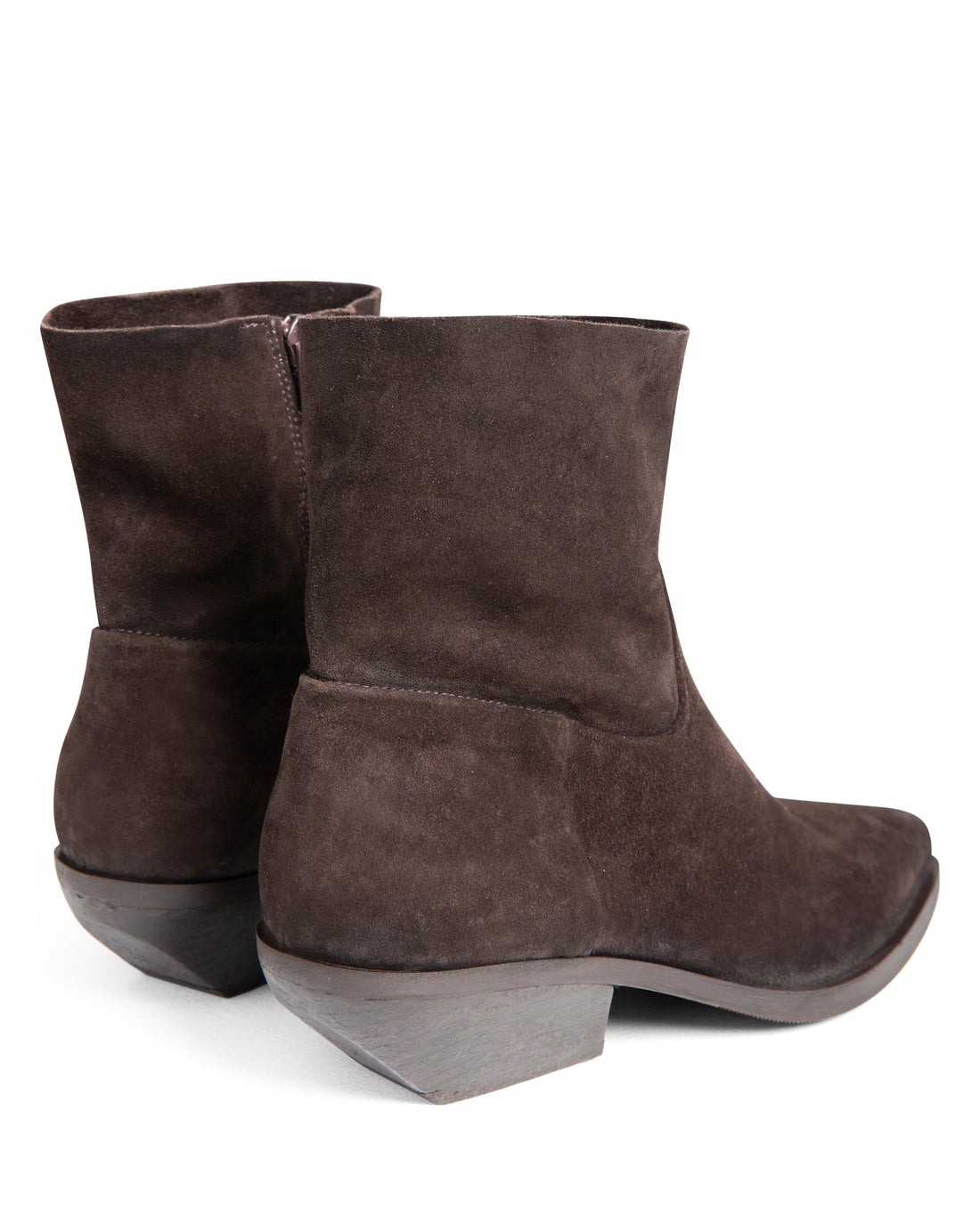 Western Ankle Boot Dark Brown Suede E4519