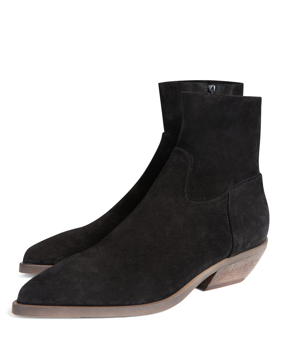 Western Ankle Boot Black Suede E4519