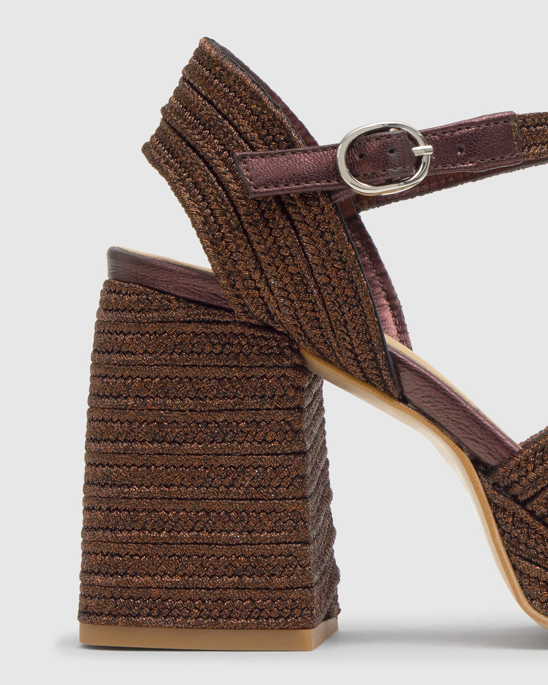Valle Marron Osc Platform Sandal
