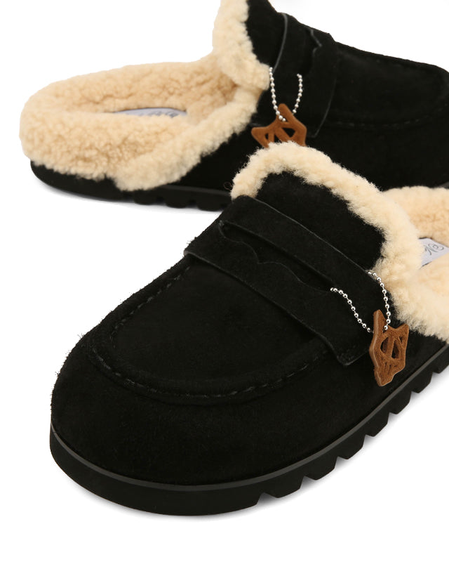 Cord Fur Black Suede