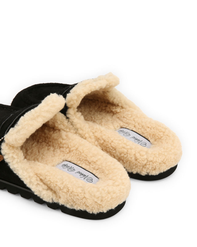 Cord Fur Black Suede