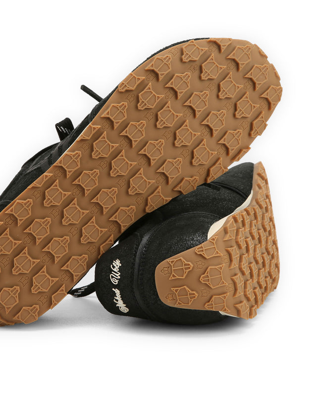 Lightning Black Distress Leather